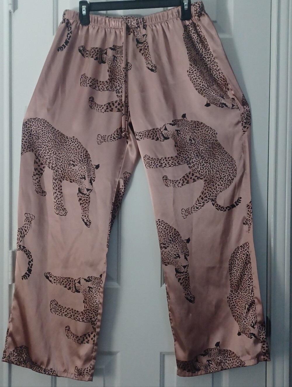 Satin Cheetah Sleep Pants Sz L